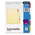 Avery Dennison DDI 935163 Avery Consumer Products Insertable Dividers  3-HP  5 Tab  8-1/2"x11"  Multi-Color Case of 37 YYSP-AVE81000